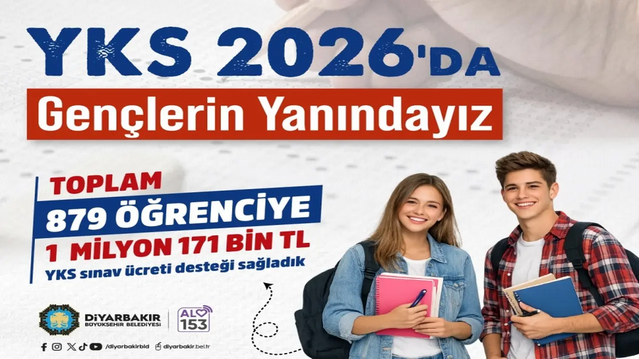 Diyarbakır Büyükşehir’den 879 Öğrenciye YKS Ücreti Desteği